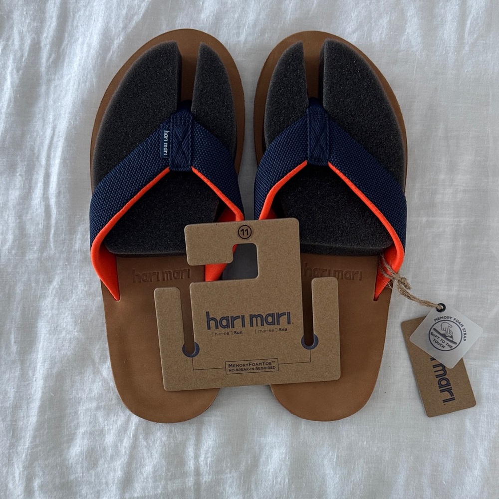 Men’s Hari Mari Navy and Orange Sandals
